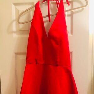 Long red formal dress size 6